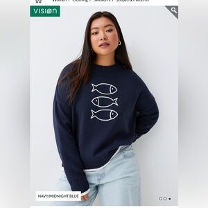 Twik Deep Blue Knit Sweater
